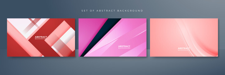 Set of abstract soft pink background. Vector abstract graphic design banner pattern presentation background web template.