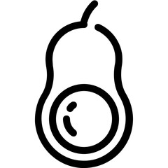 avocado healthy fruit diet icon