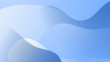 Abstract blue background with curve wave shape. Modern trendy light blue and white color for presentation design, flyer, social media cover, web banner, tech banner