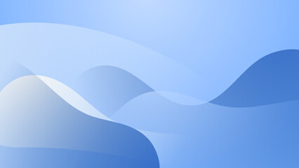 Abstract blue background with curve wave shape. Modern trendy light blue and white color for presentation design, flyer, social media cover, web banner, tech banner