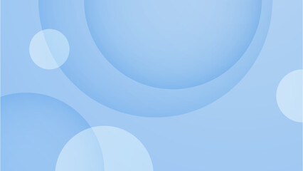 Abstract light blue and white gradient minimal background with circle and sphere. Modern trendy fresh color for presentation design, flyer, social media cover, web banner, tech banner
