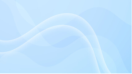 Abstract light blue and white gradient minimal background with wave curve. Modern trendy fresh color for presentation design, flyer, social media cover, web banner, tech banner