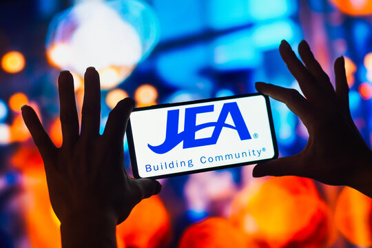 October 20, 2022, Brazil. In this photo illustration, the JEA, Inc. logo is displayed on a smartphone screen.