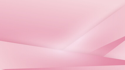 Abstract pink minimal background with geometric shape, light, stripe, wave, curve, triangle, and circle. Valentine's day concept background. Vector illustration.