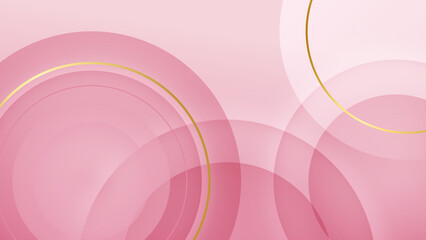 Abstract pink minimal background with geometric shape, light, stripe, wave, curve, triangle, and circle. Valentine's day concept background. Vector illustration.