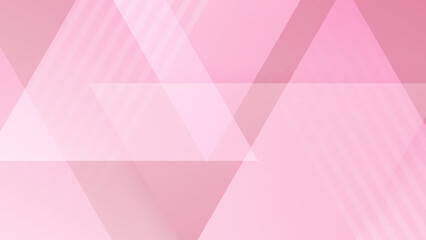 Abstract pink minimal background with geometric shape, light, stripe, wave, curve, triangle, and circle. Valentine's day concept background. Vector illustration.