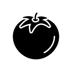 Tomato isolated vector glyph icon. Vegetable sign