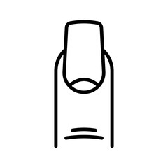Nail shapes icon. Fingernail. Manicure master. Pictogram isolated on a white background.