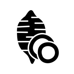 Sweet Potato vector glyph icon. Vegetable sign