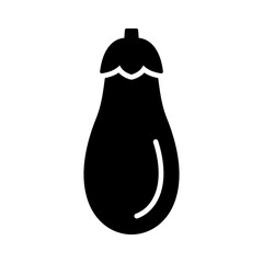 Eggplant vector glyph icon. Vegetable sign