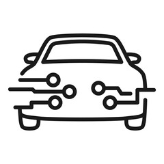 Intelligent Vehicle line icon. Smart car, illustration.