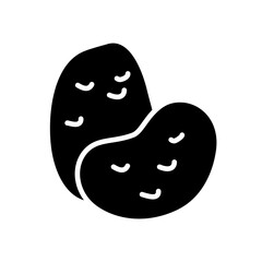 Potatoes vector glyph icon. Vegetable sign