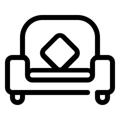 sofa armchair icon