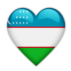 Uzbekistan Flag Love Symbol