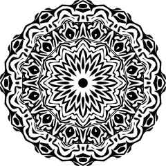 Title	
Mandala decorative round ornament. Can be used for greeting card, phone case print, etc. Hand drawn background, vector isolated on white.