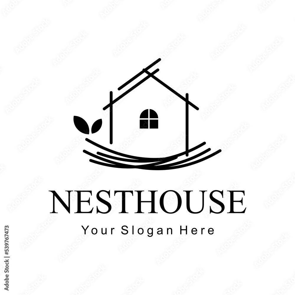 Wall mural nest house logo