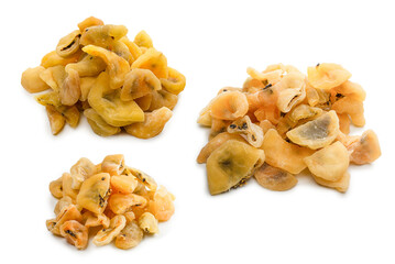 Dried passion fruit isolated on a white background.