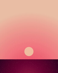 A vintage style space themed poster with space for text