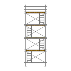 Scaffolding construction flat line icon vector.