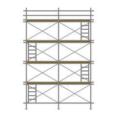Scaffolding construction flat line icon vector.