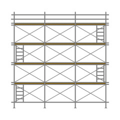 Scaffolding construction flat line icon vector.