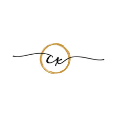 Obraz premium Letter C X Initial Beauty Logo Template