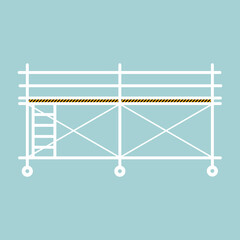 Scaffolding construction flat line icon vector.