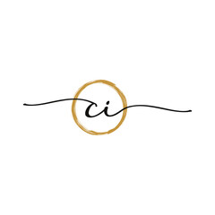 Obraz premium Letter C I Initial Beauty Logo Template