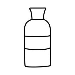 Vector doodle hand drawn illustration of a cosmetic bottle for skincare treatment