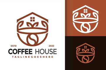 Cup Coffee House Logo Design, brand identity logos vector, modern logo, Logo Designs Vector Illustration Template