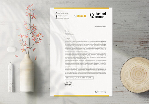 Minimal Business Letterhead Layout