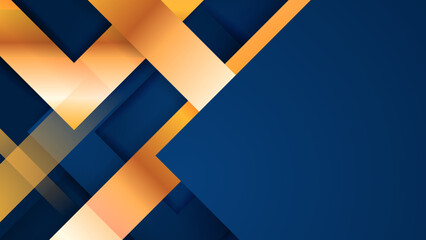 Abstract blue and gold shapes background