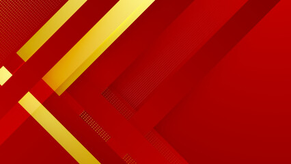 Abstract red and gold geometric background