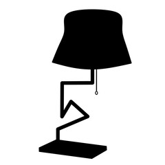 Vector of table lamp signs isolated on a white background. Simple icons for lamp, bright, lighting, living room and home decor.