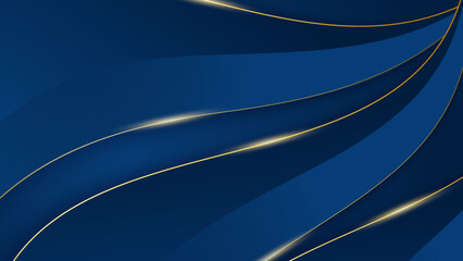 Abstract blue and gold shapes background