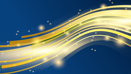 Abstract blue and gold shapes background