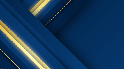 Abstract blue and gold shapes background