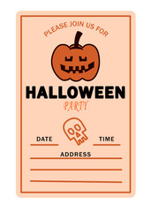 halloween card with pumpkin