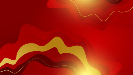 Abstract red and gold luxury background