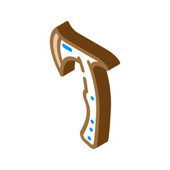 throwing axe tool isometric icon vector. throwing axe tool sign. isolated symbol illustration