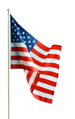 American flag isolated, PNG. - 539777494