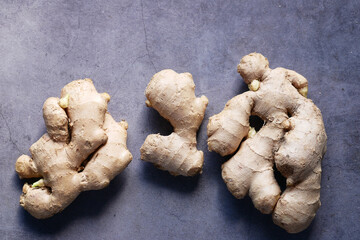 Close up of Gingers on chopping board.