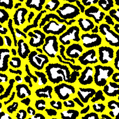 Leopard imitation seamless pattern. Vector illustration