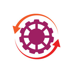 Gear Logo Template vector icon illustration design