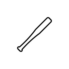 Obraz premium Sport vector line icon illustration symbol baseball bat.
