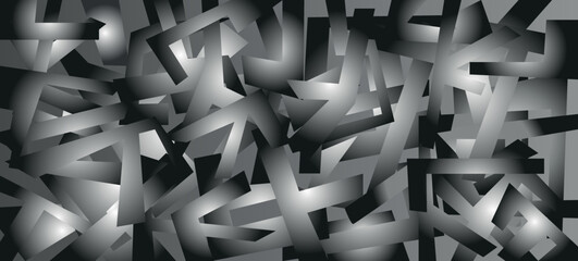 Abstract background with geometric figures, vector design, grayscale and black and white

