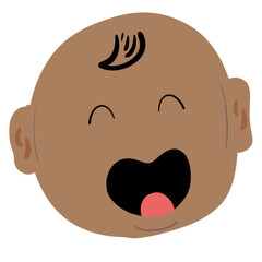 Cute Laugh Baby Hand Drawn