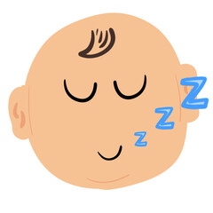 Cute Baby Sleep Hand Drawn