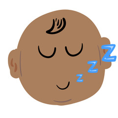 Cute Baby Sleep Hand Drawn