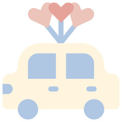 Obraz premium car valentine icon